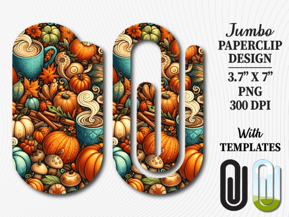 Autumn Pumpkin Spice Jumbo Paperclip