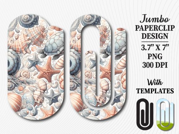 Beach Seashell Coastal Jumbo Paperclip: The Ultimate Digital Craft Resource for Creatives