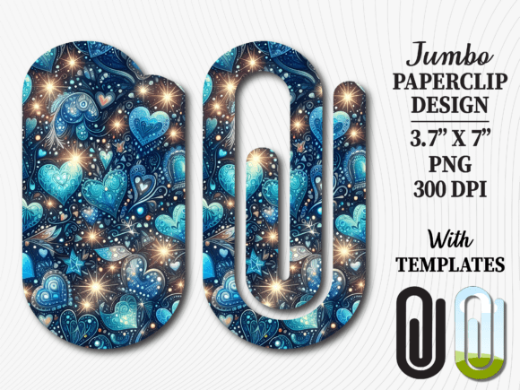 Blue Galaxy Heart Jumbo Paperclip Design: A Creative Tool for Modern Creators