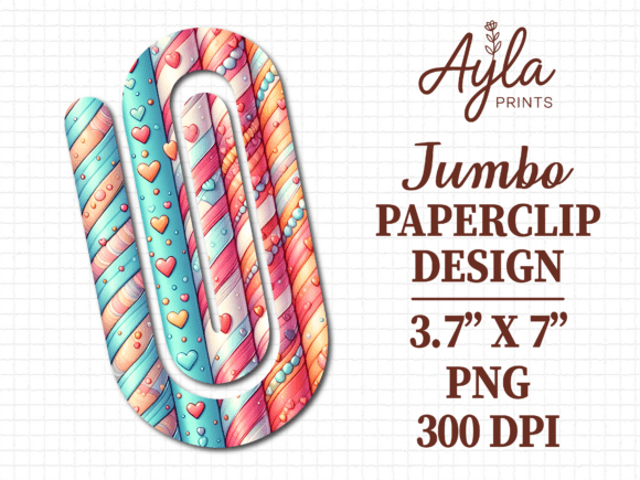 Bright Candy Stripe Jumbo Paperclip: A Versatile Design for Creative and Practical Use