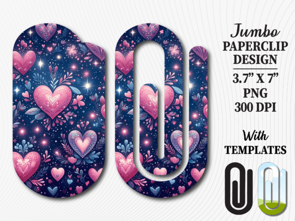 Dark Floral Heart Jumbo Paperclip Design: A Versatile Tool for Creative Projects