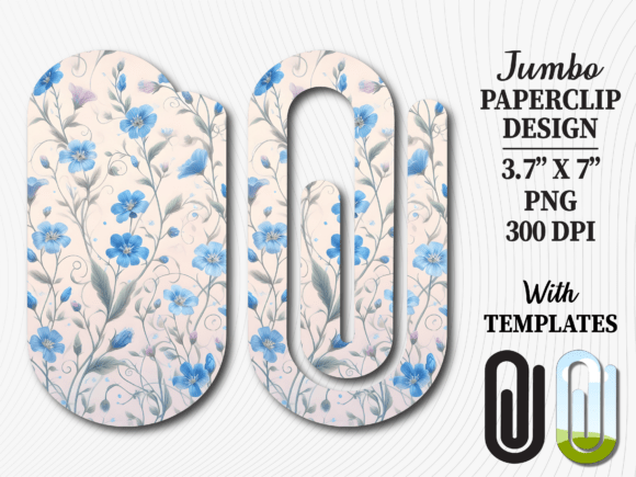 Floral Forget Me Not Jumbo Paperclip: A Digital Design Evaluation