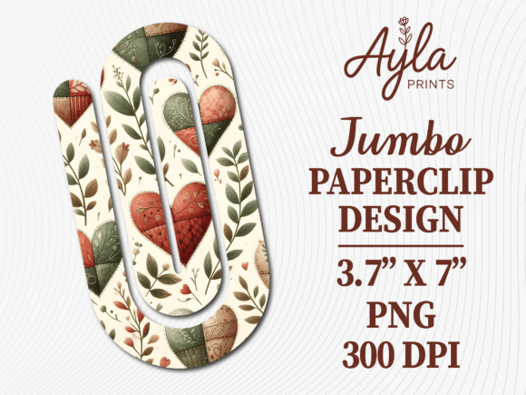 Floral Heart Valentine's Paperclip Design