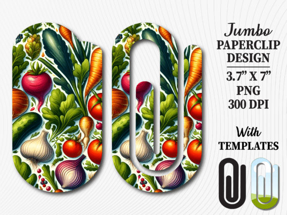Garden Vegetable Food Jumbo Paperclip