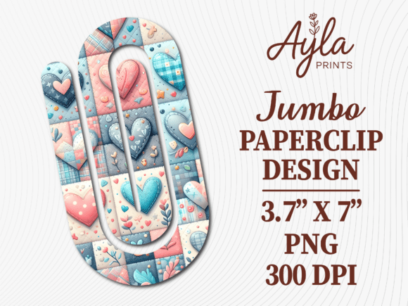 Gingham Heart Valentines Day Paperclip: A Versatile Design for Creative and Professional Workflows