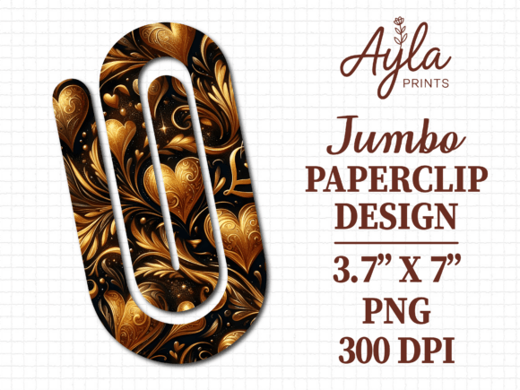 Gold Valentines Day Hearts Paperclip: A Versatile Design for Creative and Practical Use