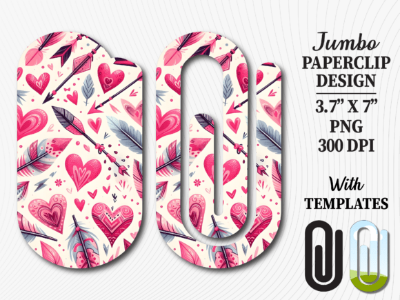 Heart Arrow Valentine's Paperclip Design