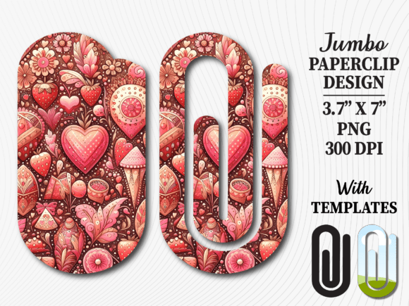 Heart Love Valentines Jumbo Paperclip