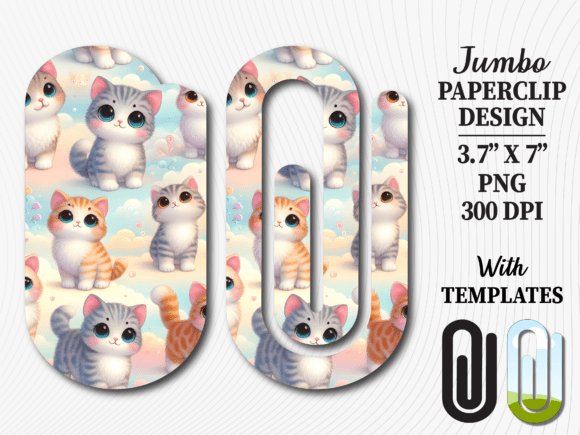 Kawaii Chibi Cat Kitten Jumbo Paperclip: A Playful Addition to Your Creations