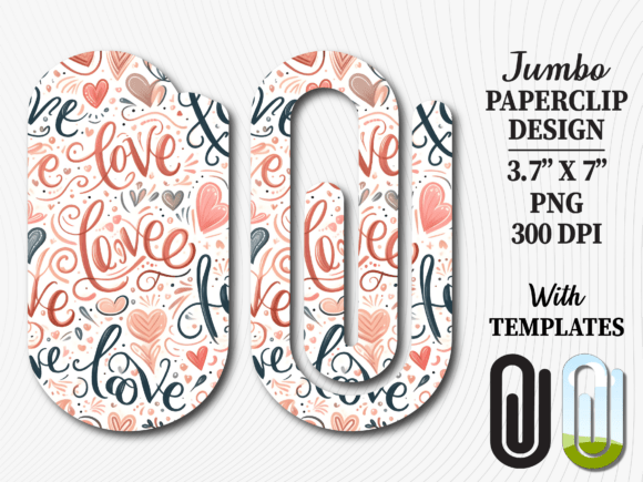 Love Letter Script Jumbo Paperclip PNG