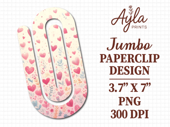 Pastel Pink Hearts Valentines Paperclip: A Versatile Design for Creative Projects