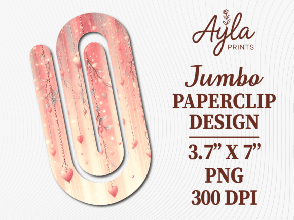 Pink Aesthetic Sparkle Jumbo Paperclip Design