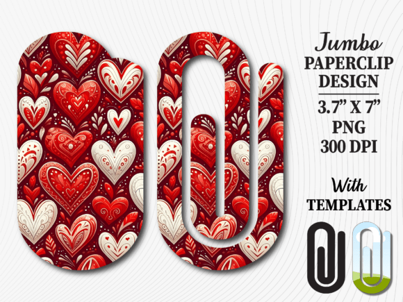 Quilted Heart Valentine's Day Paperclip