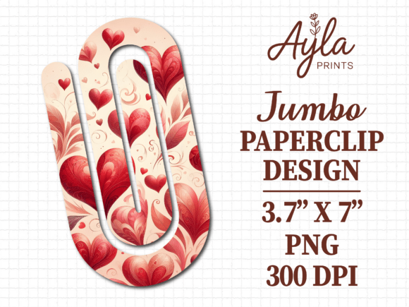 Red Heart Love Jumbo Paperclip PNG: A Versatile Design for Creative Projects