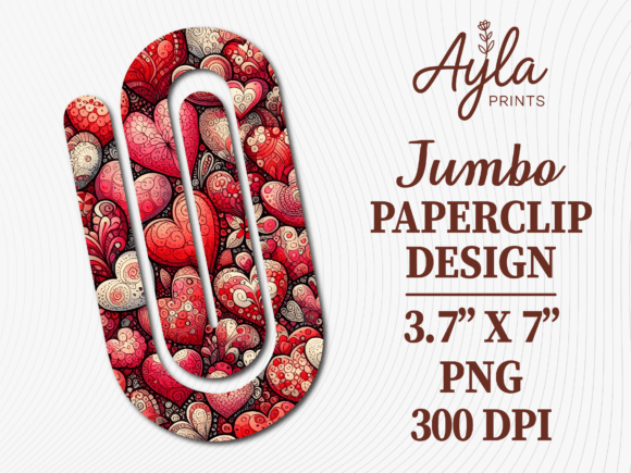 Red Heart Valentines Jumbo Paperclip: A Versatile Design for Creative and Practical Use