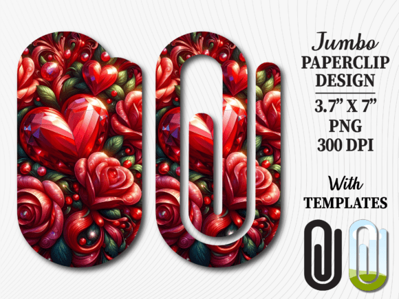 Rose Heart Valentine's Paperclip Design