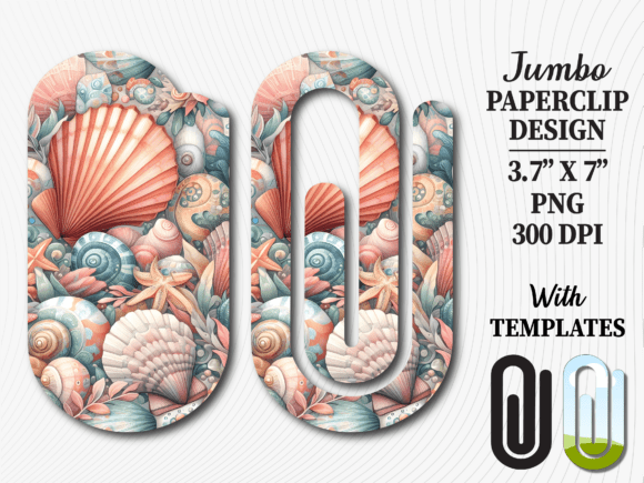Seashell Ocean Beach Jumbo Paperclip PNG