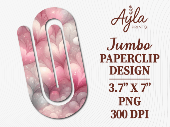 Valentines Day Heart Jumbo Paperclip Design