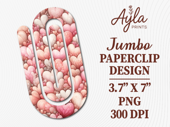 Valentines Day Pink Soft Heart Paperclip