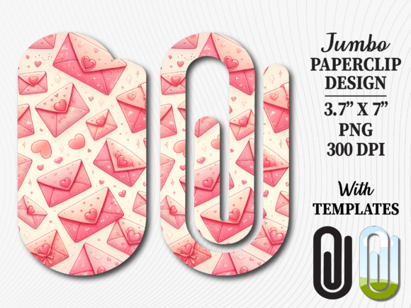 Watercolor Love Envelope Jumbo Paperclip: A Versatile Design for Creative Projects